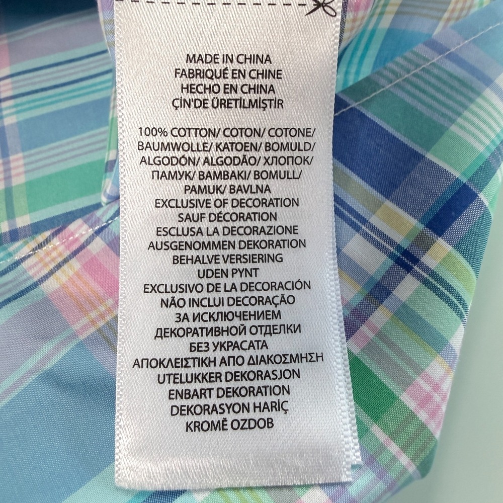 Ralph Lauren Stretch Shirt Mens M Multicolor Plaid Button Down Preppy - Picture 7 of 15